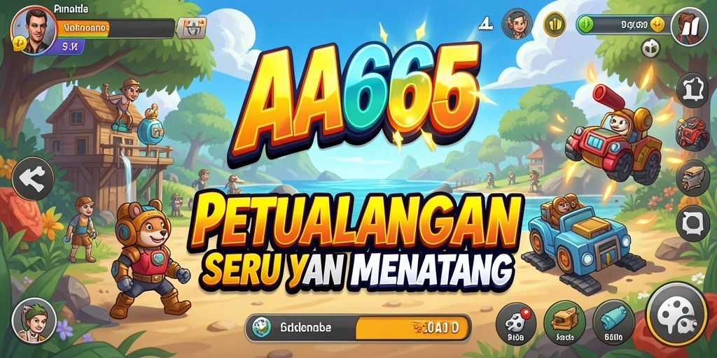 Screenshot menunjukkan beragam karakter dalam aksi seru gameplay Arcade.