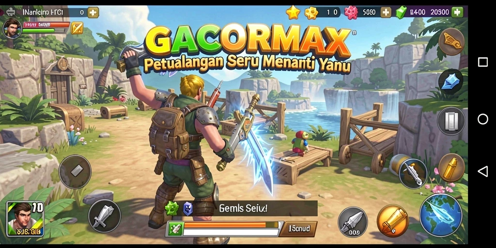 Tampilan gameplay seru dalam dunia petualangan GACORMAX.