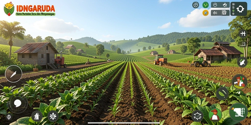 Gameplay seru menanam dan memanen di IDNGARUDA.