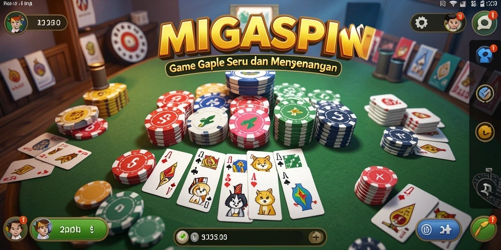 Screenshot menunjukkan gameplay seru permainan Gaple.