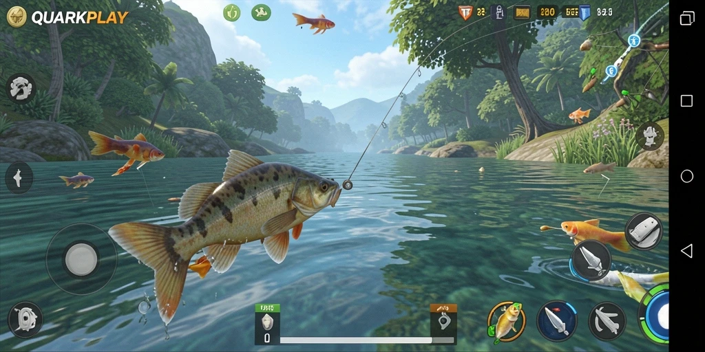 Tangkapan ikan yang cantik dalam gameplay QUARKPLAY yang mendebarkan.