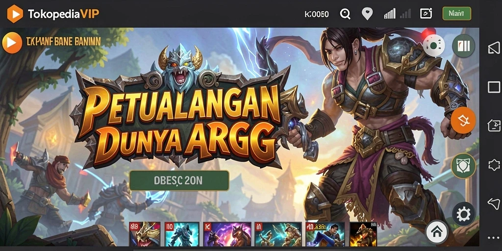Screenshot menunjukkan pertarungan seru dalam game ARPG.