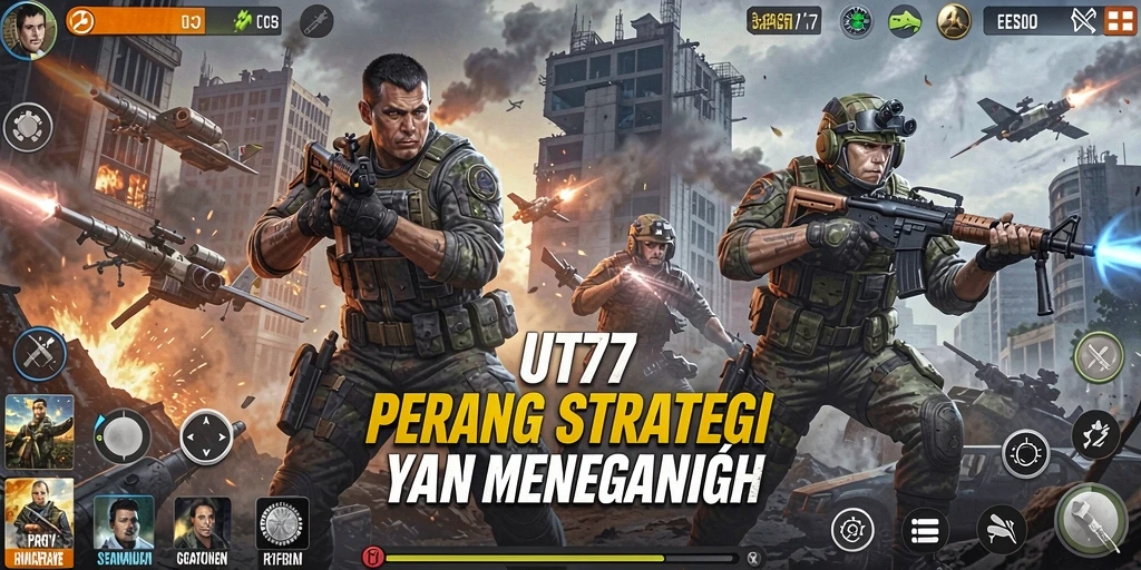 Tampilan aksi strategis dalam UT77 yang memukau.
