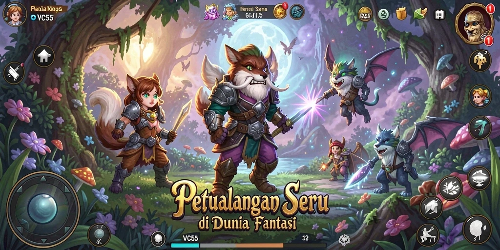 Gameplay seru di dunia petualangan VC55 yang mengasyikkan.